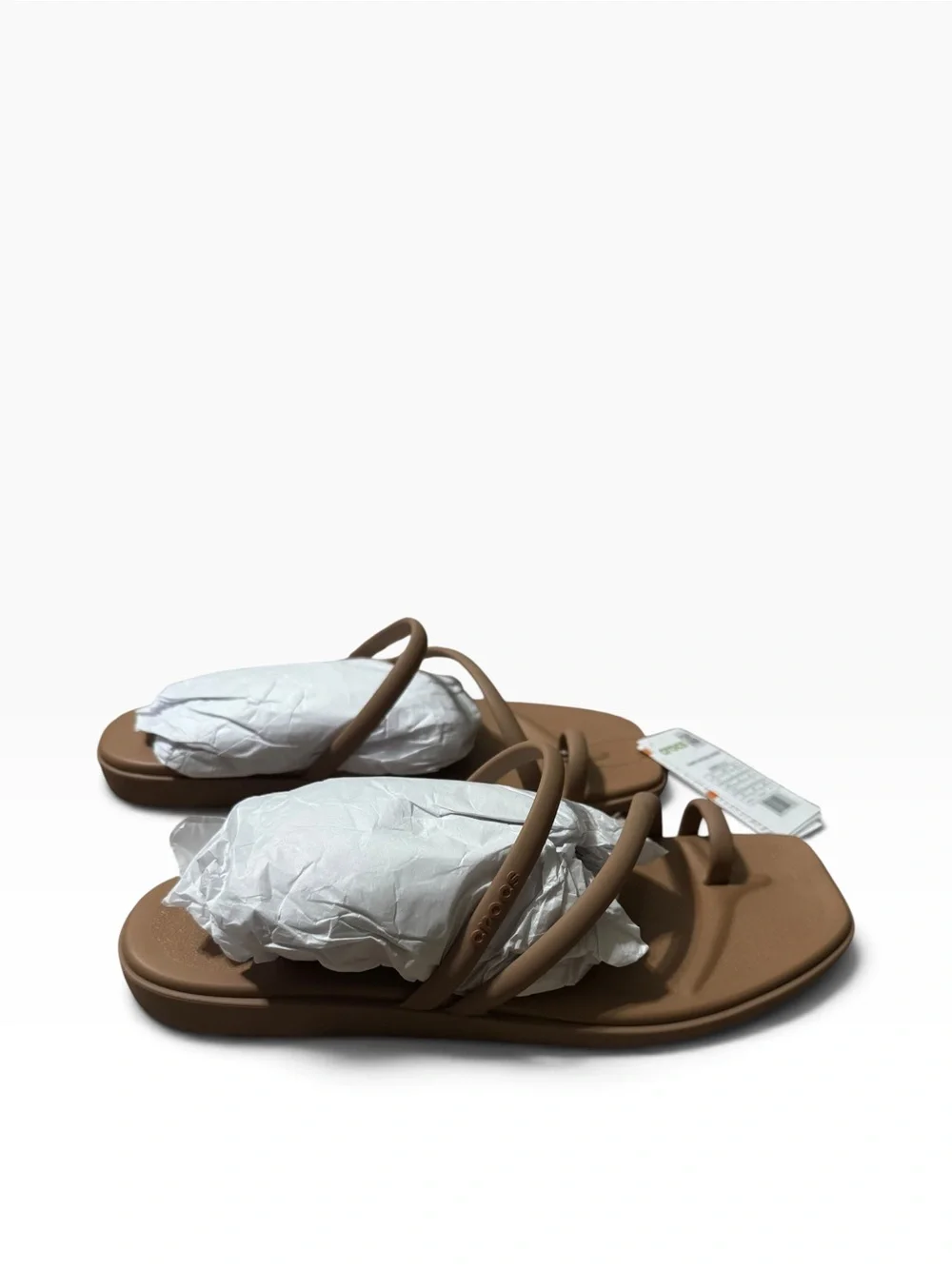 CROCS Women's Strappy Toe-Ring Sandals in Brown